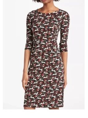 Boden A-line Rabbit Print Dress 8L